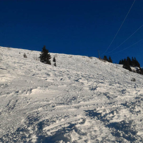 Traces de ski hors piste